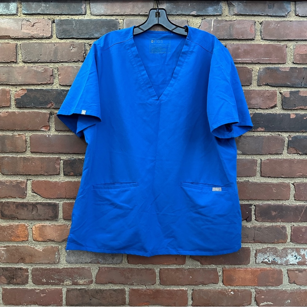 FIGS Scrub Top Blue Two Pocket Medical Technical Collection XXL